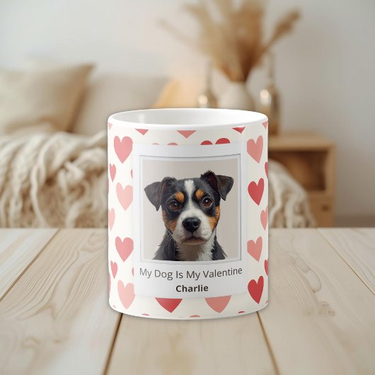 Modern Personalized Dog Valentine Mug