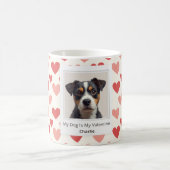 Modern Personalized Dog Valentine Mug (Centre)