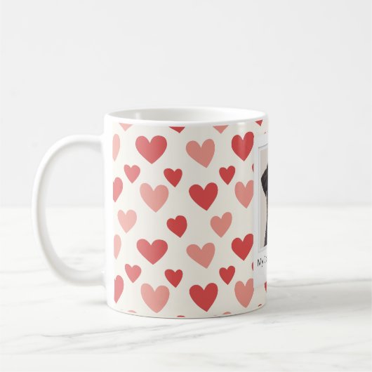 Modern Personalized Dog Valentine Mug (Gauche)