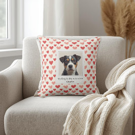 Modern Personalized Dog Valentine Pillow Kussen