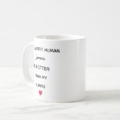 Modern Personalized Favorite Human Coffee Mug (Devant gauche)