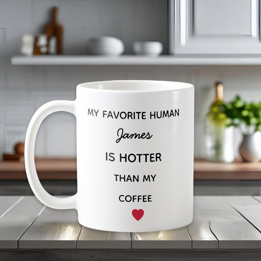 Modern Personalized Favorite Human Coffee Mug Koffiemok