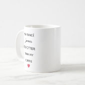 Modern Personalized Fiancé Coffee Mug Koffiemok (Voorkant links)