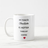 Modern Personalized Fiancée Coffee Mug (Gauche)