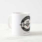Modern Personalized Fit Mom Mothers Day Mug (Devant gauche)