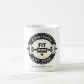 Modern Personalized Fit Mom Mothers Day Mug (Centre)