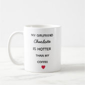 Modern Personalized Girlfriend Coffee Mug (Gauche)