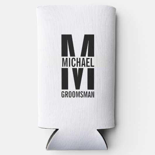 Modern Personalized Groomsmen Monogram and Name (Voorkant)