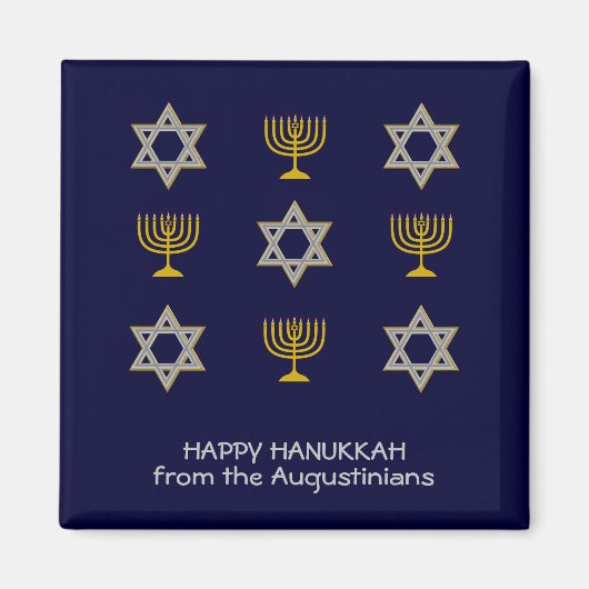 Modern Personalized Hanukkah Magneet (Voorkant)