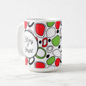 Modern Personalized Holiday Coffee Mug  (Devant gauche)