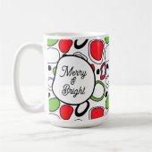 Modern Personalized Holiday Coffee Mug  (Gauche)