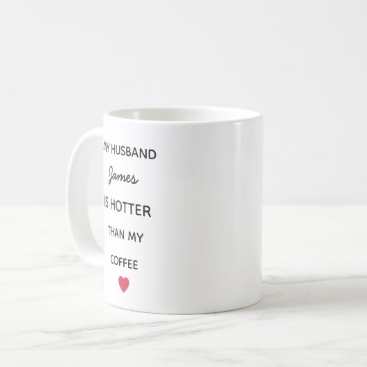 Modern Personalized Husband Coffee Mug (Devant gauche)
