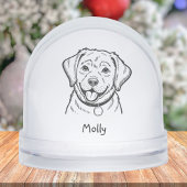 Modern Personalized Lab Dog Christmas