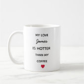 Modern Personalized Love Coffee Mug (Gauche)