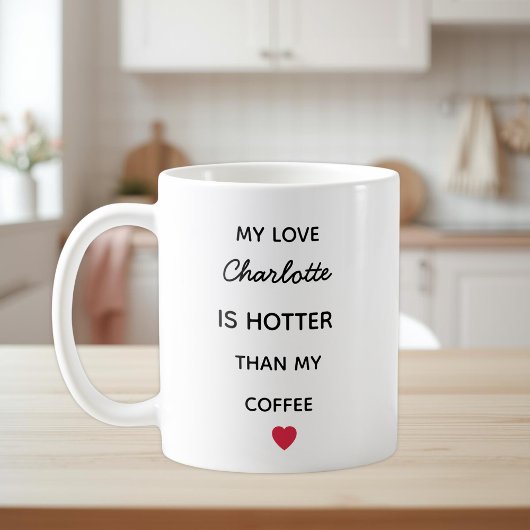 Modern Personalized Love Coffee Mug