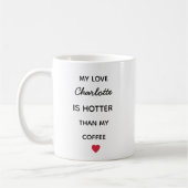 Modern Personalized Love Coffee Mug (Gauche)