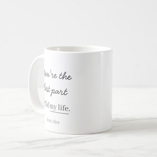 Modern Personalized Love Mug (Devant gauche)