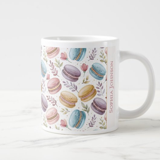 Modern Personalized Macaroon Desserts Extra Grote Beker (Rechts)