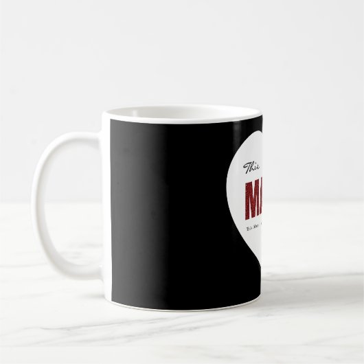 Modern Personalized Mama Heart Mug (Gauche)