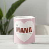Modern Personalized Mama Heart Mug