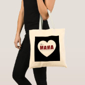 Modern Personalized Mama Heart Tote Bag (Devant (produit))