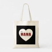 Modern Personalized Mama Heart Tote Bag (Dos)