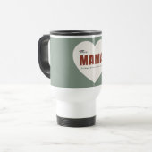 Modern Personalized Mama Heart Travel Mug (Devant gauche)