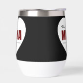 Modern Personalized Mama Heart Water Bottle (Links)