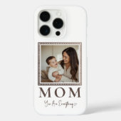 Modern Personalized Mom Photo Phone Case (Achterkant)