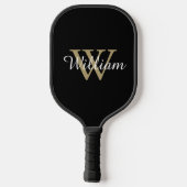 Modern Personalized Monogram Script Pickleball Paddle (Achterkant)