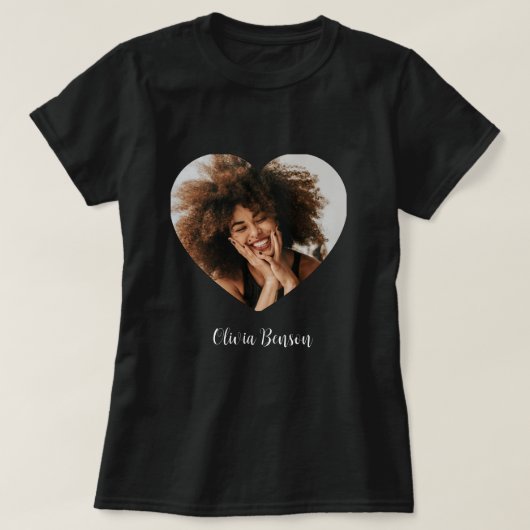 Modern Personalized Photo and Name Create your own T-shirt (Design voorkant)