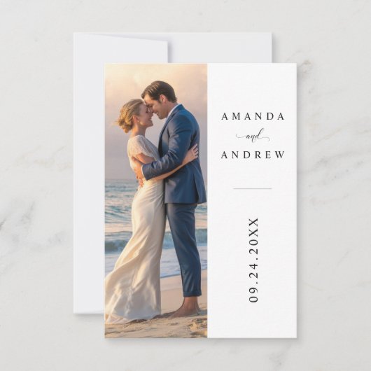 Modern Personalized Photo Wedding Invitation (Devant)