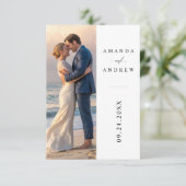 Modern Personalized Photo Wedding Invitation (Debout devant)