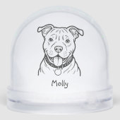 Modern Personalized Pitbull Dog Christmas (Arrière)