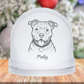Modern Personalized Pitbull Dog Christmas