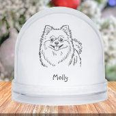 Modern Personalized Pomeranian Dog Christmas