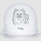 Modern Personalized Pomeranian Dog Christmas (Avant)