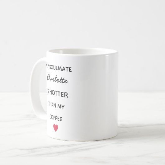 Modern Personalized Soulmate Coffee Mug (Devant gauche)
