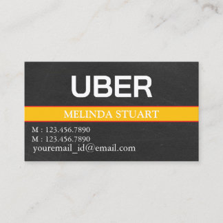 Modern Personalized Uber Driver  Visitekaartje