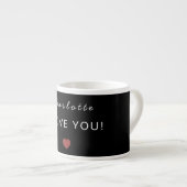 Modern Personalized Valentine Espresso Mug (Devant droit)