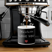 Modern Personalized Valentine Espresso Mug