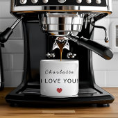 Modern Personalized Valentine Espresso Mug