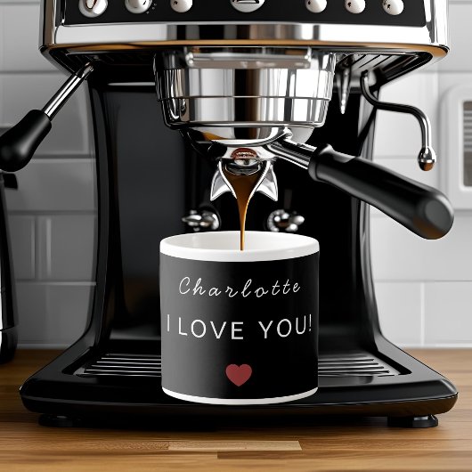 Modern Personalized Valentine Espresso Mug Espresso Kop