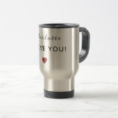 Modern Personalized Valentine Travel Mug (Devant droit)