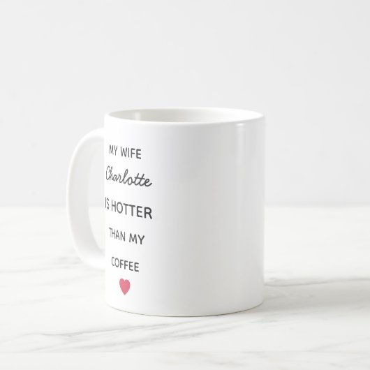 Modern Personalized Wife Coffee Mug (Devant gauche)
