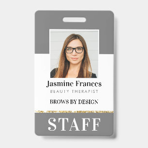 MODERN PERSONEEL FOTO ID werk vet ontwerp eenvoudi Badge