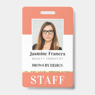 MODERN PERSONEEL FOTO ID werk vet ontwerp sinaasap Badge