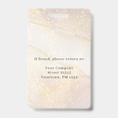 Modern personeelsfoto ID-badge Badge (Achterkant)