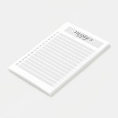 Modern personnalisable Grau Weiss Post-it (Incliné)