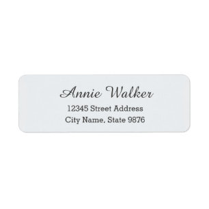 Modern persoonlijk adreslabel - Clear Snow White Etiket